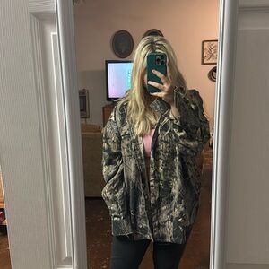 Camo button down